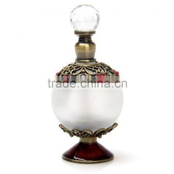 Vintage style perfume glass bottle factory wholesale luxury red perfume bottle for women