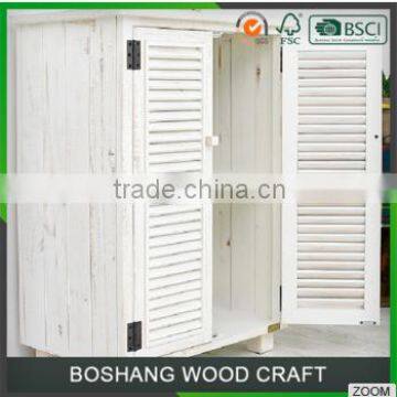 wholesale Indoor Antique White Storage Wooden Cabinet