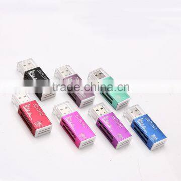 All in One Aluminium Memory Micro SD SDHC TF MS M2 Card Reader