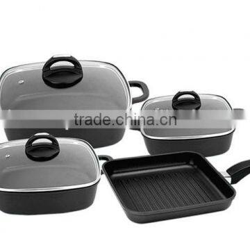 KP-D07R,7 pcs die-casting aluminum kitchenware set