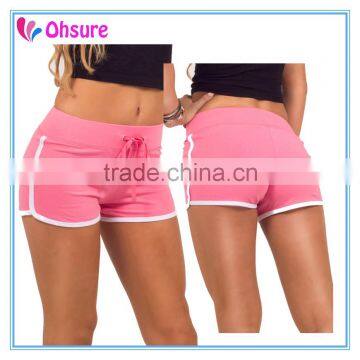 nylon/spandex womens active shorts