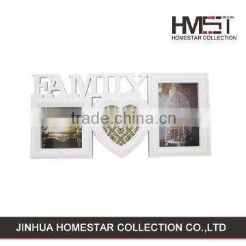 High quality fashion design white photo frame with family letter