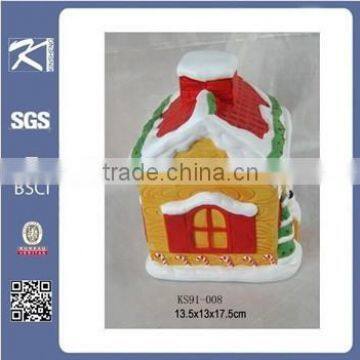 Resin hot selling piggy bank house shaped money box
