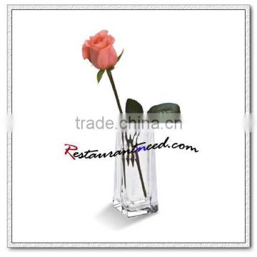 P094 H168mm Acrylic Square Base Round Rim Vase