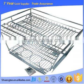 Widely used practical wellmax kitchen cabinet drawer basket, pull out wire basket, stove basket with soft-closing slide                        
                                                Quality Choice