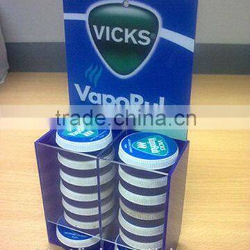 innovative blue medicine display rack,ointment display,vaporub display