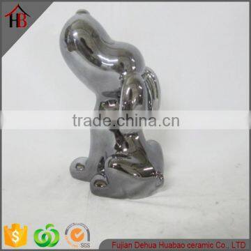 lovely electroplate mini cartoon ceramic dog