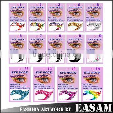 14 design sexy eye temporary tattoo sticker