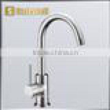 Modern chrome finish solid brass single lever swivel spout kitchen sink mixer tap pull down