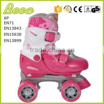 wholesale mix color adjustable pink roller quad skate