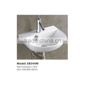 Washroom Wall Mount Ceramic Sink EB344W