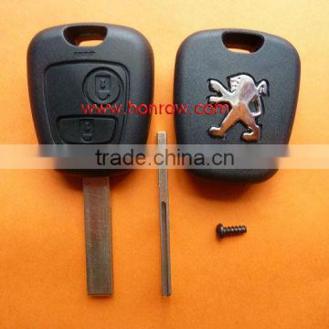 High Quality 433MHZ Peugeot 2 button remote key with 407 blade ID46 Chip,Peugeot keys