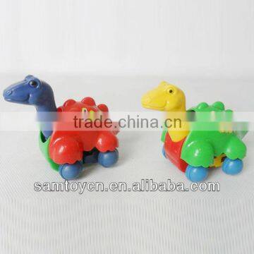 Plastic pull back toy,cartoon dinosaur toy