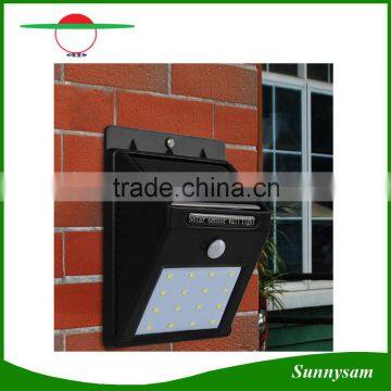 16 LED Solar Wall Light Outdoor PIR Motion Sensor Garden Yard Wall Light Bright Triangle IP65 Waterproof Security Lamp