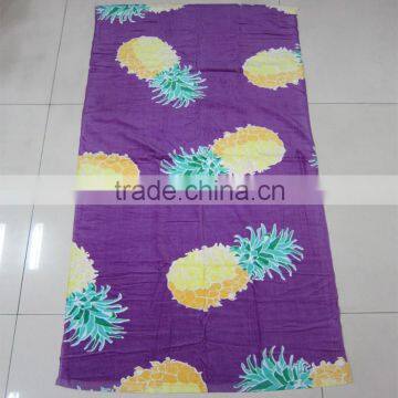 2016 Wholesale Cheaper Purple Pineapple Printed Cotton Swim Beach Towel photo-2