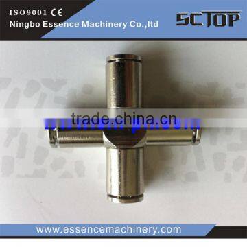 High quality pneumatic fitting run tee fixedmale brass matel one touchfittingfittings copper material fitting pipe fitting