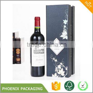 luxury single bottle red wine box paper cardboard wine box