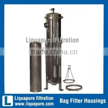 Stainless steel single bag filter housing v band clamp