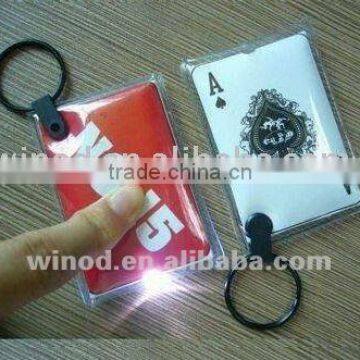 Promotional gift Pocket led card light keychain