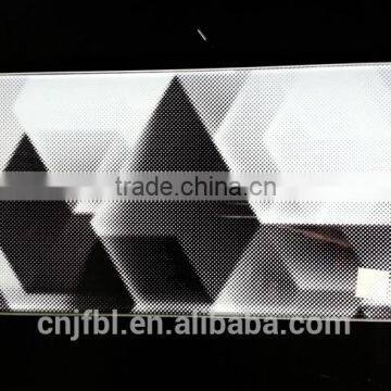 Decorative Partition Glass, Railing Glass of Ceramic Silkscreen Printing Glass, White Ceramic Special Design photo-2