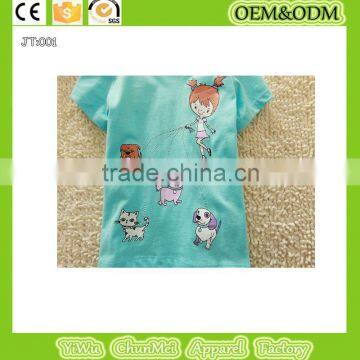 100% Cotton T-shirt Animal T-shirt Kids T-shirt Dog T-shirt Child T-shirt Cat T-shirt Girl T-shirt photo-2