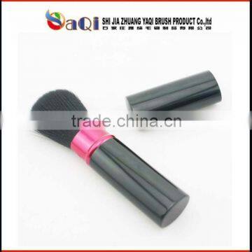 flat powder brush,retractable, black powder brush,goat hair powder brush