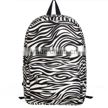 Kind workmanship zebra pattern backpack waterproof function