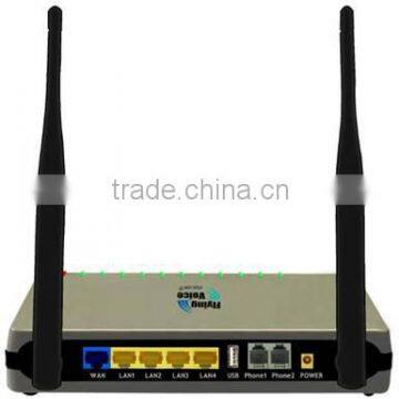 2 FXS port; 1 USB Port VoIP Wireless Router