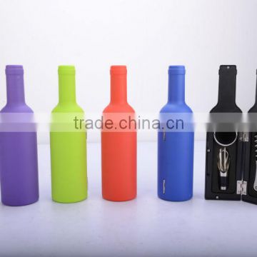 vacuum wine bottle stoppersWine opener set with 4pcs wine stopper ,the pourer ,hippocampal knife ,wine ring