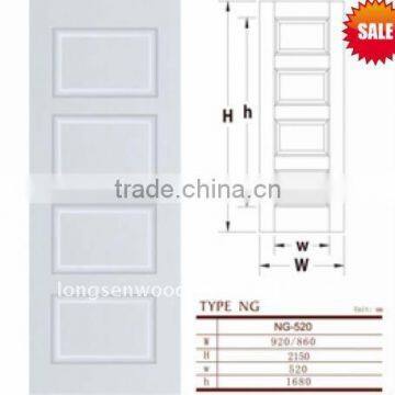 White Primer Coating Moulding Door with Frame