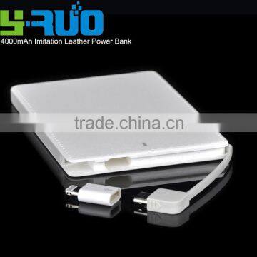 4000mAh Credit Card Power Bank Charger With Built-in USB Charging Cable External Battery Pack for Smartphones and Tablets photo-4