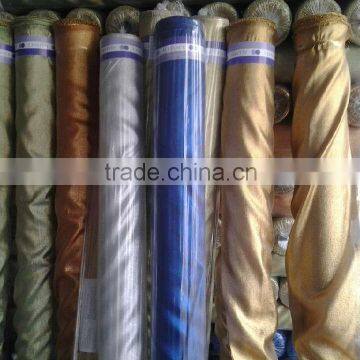 Metallic satin fabric metal