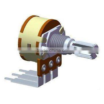Rotary potentiometer with vertical flat
