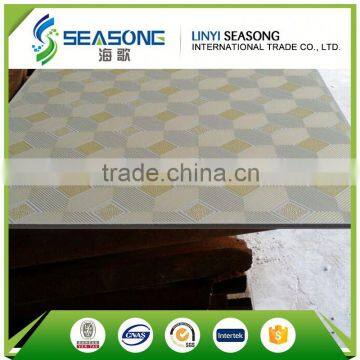 pvc gypsum ceiling tiles size 595*595mm