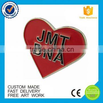 Custom factory direct sale heart shaped lapel pins