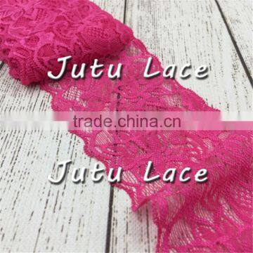 8cm width lace elastic tie by yards, Promotional sexy and comfortable lace flower