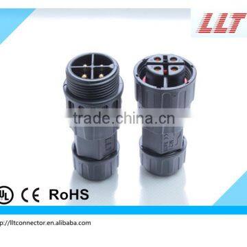 LLT 4 pole bulkhead waterproof connector