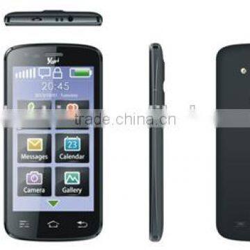 Android senior phone 4.5''/3G/Big button/big fonts/SOS emergency/ FM/Camera/MP4/Torch Big volumes