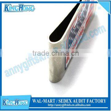 High Quality Brass America Flag Design Metal Money Clip photo-4