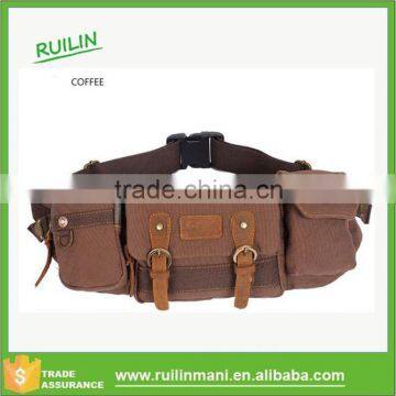 Vintage Best Khaki Mens Canvas Waist Bag Promotional Fanny Pack 2015 photo-3