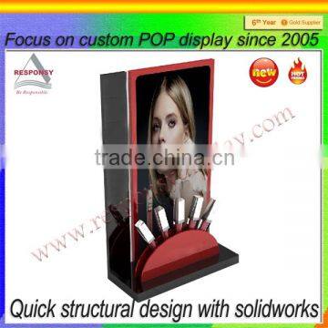 lip stick display rack table top unit made from PMMA plastic