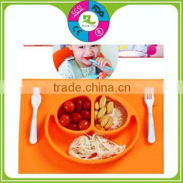 Eco-friendly not easy broken silicone Baby feeding Placemat