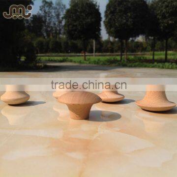 Unfinished Small Round Wooden Cabinet Door Knob