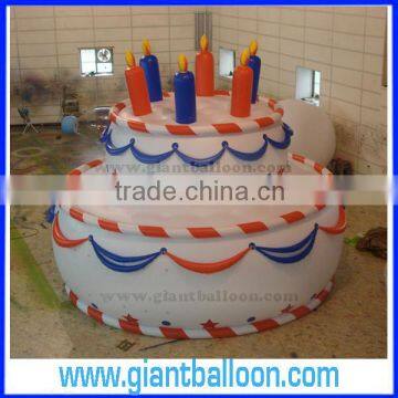 Inflatable Plastic Birthday Cake