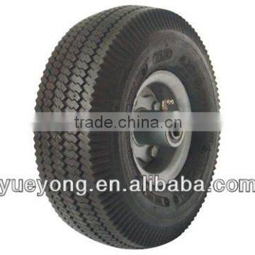 10x3.50-4 pneumatic rubber wheel for trolley/steel rim wheel/ air rubber tire