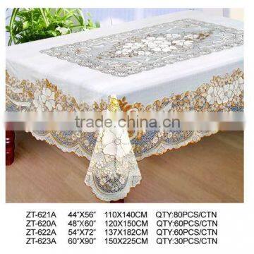 120*150CM - GOLDEN VINYL LACE Tablecloth photo-1