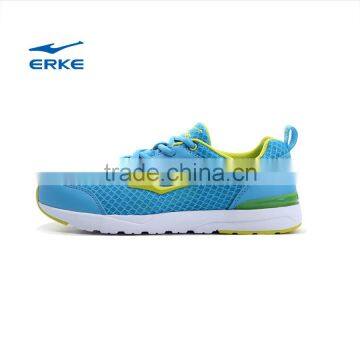 ERKE 2015 new arrivel breatheable mesh womens sports shoes girls lightweight falt sole running shoes for wholesale