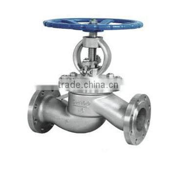 pn16 Carbon steel flange ending gas flow stop valves globe valve