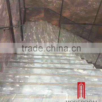 Foshan marble factory turkey quarry blue Gray marble staircase for hotel design