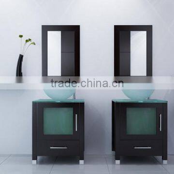 48 " High End Solid Wood Bathroom Furniture With Glass Vessel Sink photo-4